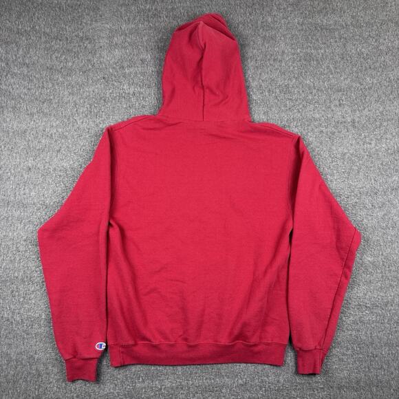 Champion Stanford University Hoodie Mens Medium Red NCAA Pullover Sweatshirt Y2K - Picture 4 of 7